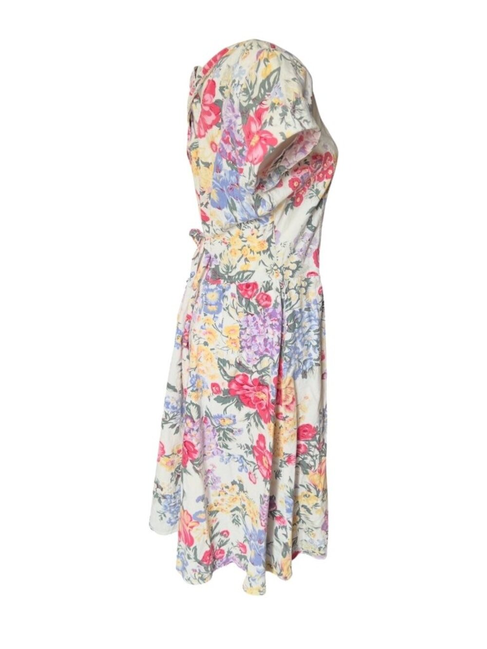 Uni Mondo Womens Dress Size 16/18 Floral Cross Back Straps Pockets Drop Waist - Picture 3 of 14